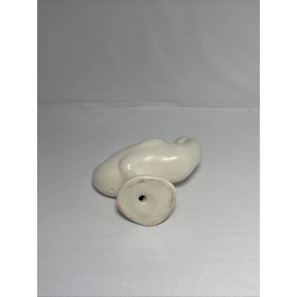 Vintage Bauer Pottery Swan Planter With Baby Swan Figures